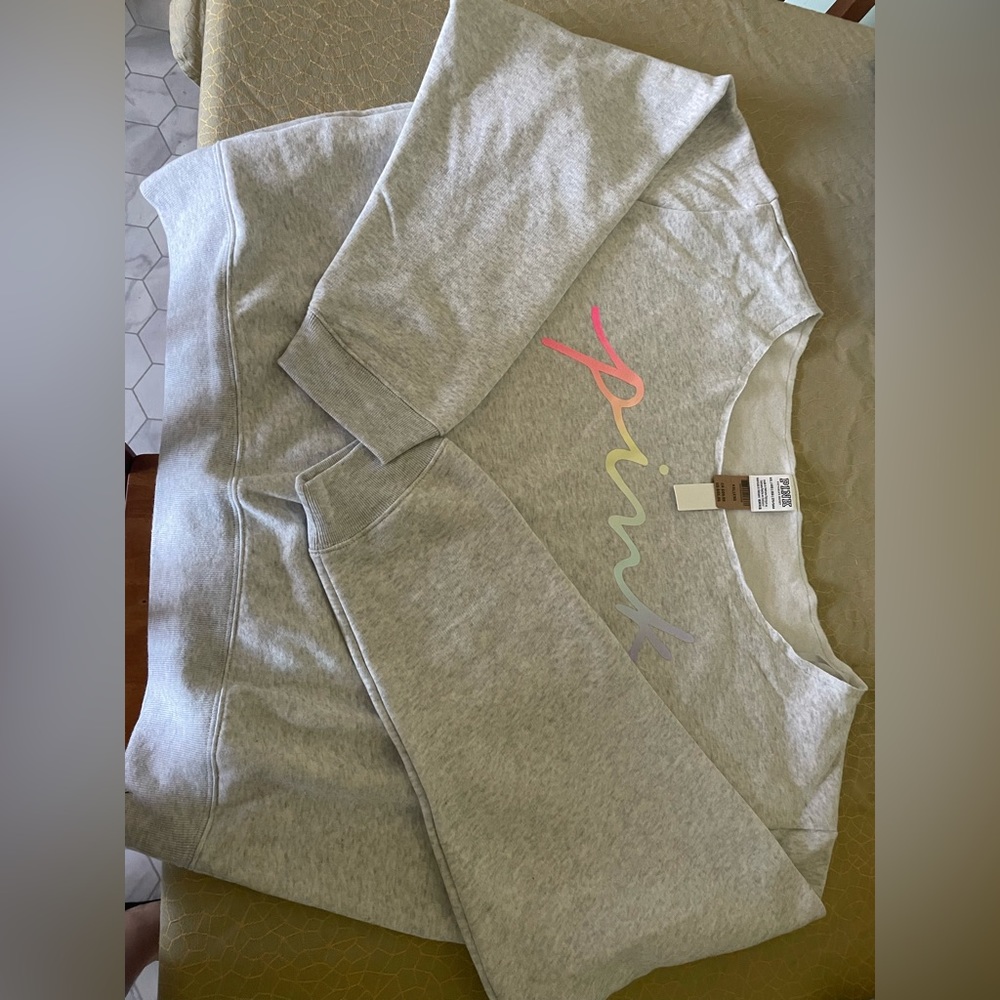 PINK off the shoulder sweatshirt